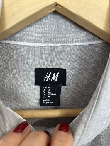 Pánská tunika H&M 55 % len 45 % bavlna