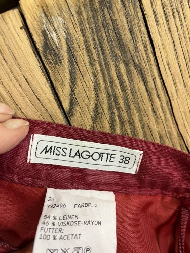 Lněná sukně Miss Lagotte 54 % len 46 % viskoza