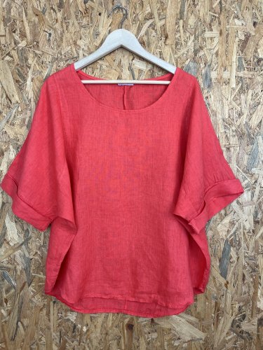 Oversize tunika Made in Italy 100 % len