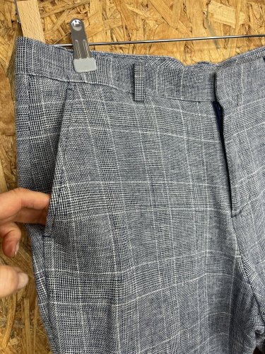 Přírodní kalhoty Reserved 55 % len 45 % bavlna