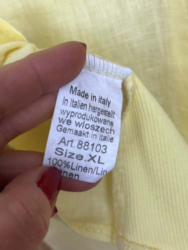 Lněný top Made in Italy 100 % len