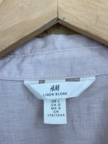 Prodloužená košile H&M 52 % len 48 % bavlna