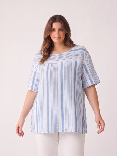 Oversize lněná tunika Iwie 100 % len