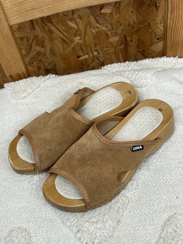 Dřeváky DINA 100 % kůže