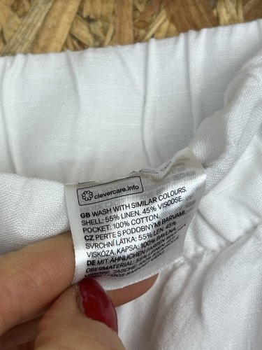 Široké kalhoty H&M 55 % len 45 % viskoza