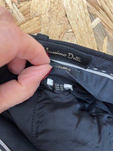 Elegantní kalhoty Massimo Dutti s podílem vlny a polyesteru