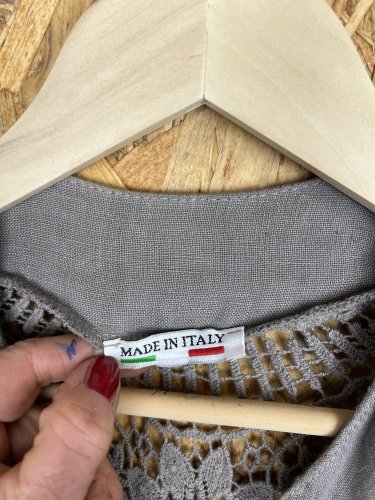 Lněná tunika Made in Italy 100 % len