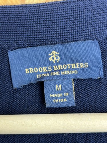 Námořní vesta Brooks Brothers 100 % merino vlna
