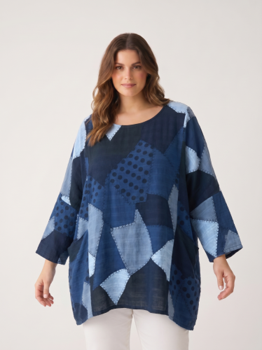 Oversize tunika Made in Italy 100 % bavlna