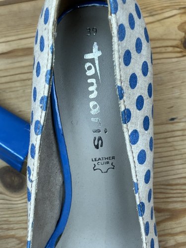 Lodičky Tamaris 100 % kůže a 100 % bavlna