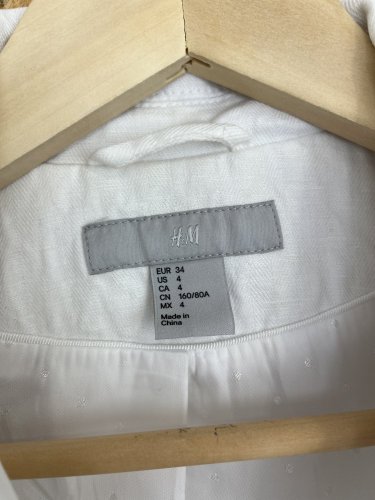 Přírodní sako H&M 48 % len 52 % bavlna