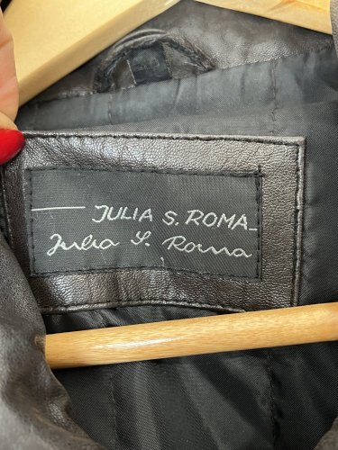 Luxusní celokožený kabát Julia S. Roma 100 % kůže a 100 % pravá kožešina