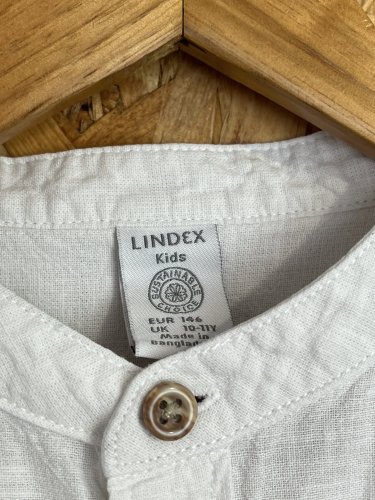 Dětská košile Lindex s podílem bavlny a lnu