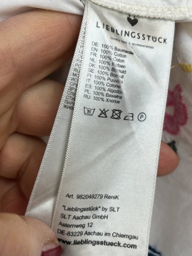 Bavlněná tunika Lieblingsstück 100 % bavlna