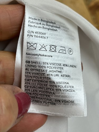 Lněné sako H&M 45 % len 55 % viskoza