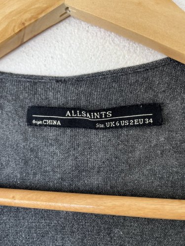 Prodloužený kardigan AllSaints 100 % bavlna