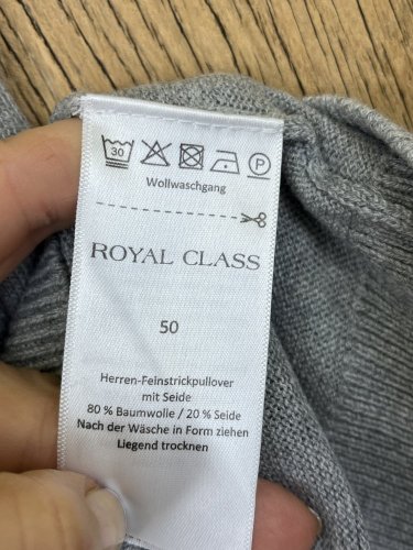 Pánský svetr Royal Class 80 % bavlna 20 % hedvábí