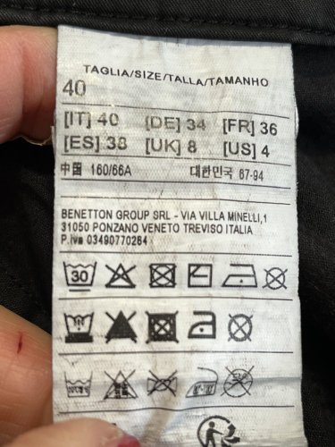 Přírodní kalhoty Sisley 50 % lyocel 50 % bavlna