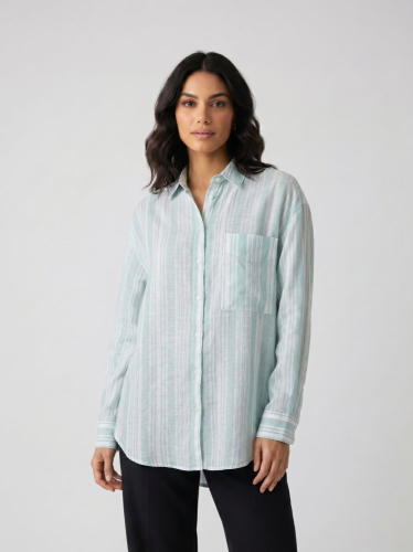 Lněná košile H&M 100 % len