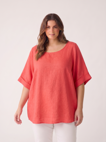 Oversize tunika Made in Italy 100 % len