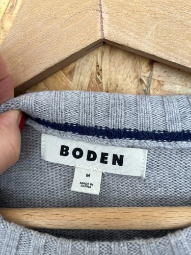 Pánský svetr Boden 20% bavlna 20 % vlna 4 % kašmír