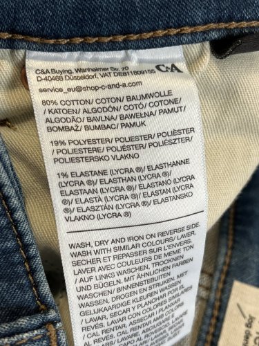 Pánské džíny C&A 80 % bavlna