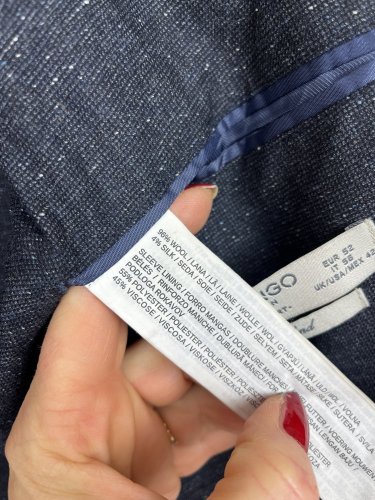 Pánské sako Mango 96 % vlna 4 % hedvábí