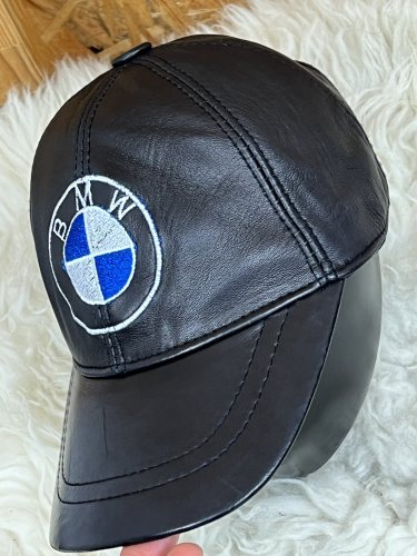 Kožená kšiltovka BMW 100 % kůže