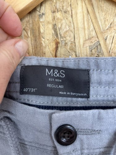 Pánské kalhoty Marks&Spencer 55 % len 45 % viskoza