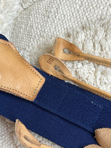 Námořní šle RAW s podílem kůže