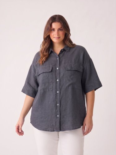Oversize košile Made in Italy 100 % len