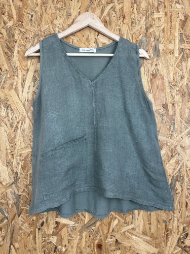 Přírodní top New Collection 50 % len 50 % bavlna