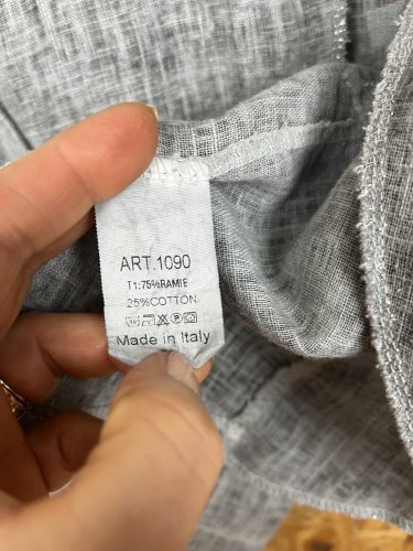 Sako Made in Italy 75 % ramie 25 % bavlna