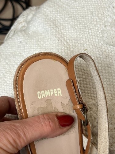 Kožené boty na klínu Camper 100 % kůže