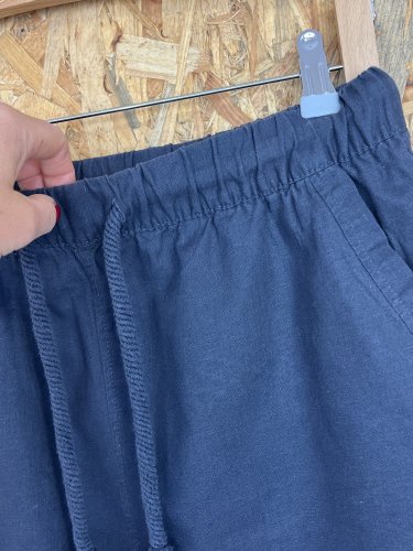 Přírodní sukně Made in Italy s podílem lnu a bavlny