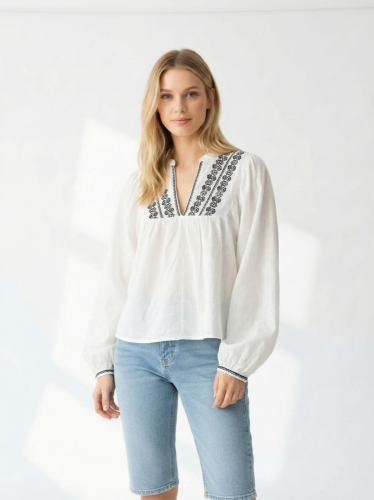 Přírodní tunika Made in Italy 100 % bavlna