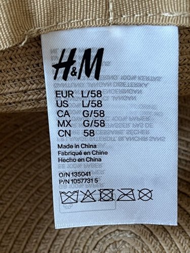 Slaměný klobouk H&M 100 % papír