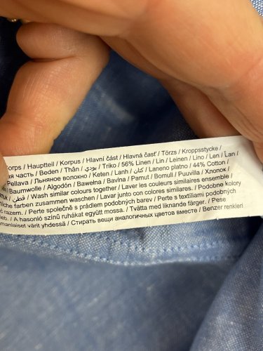 Pánská košile F&F 56 % len 44 % bavlna