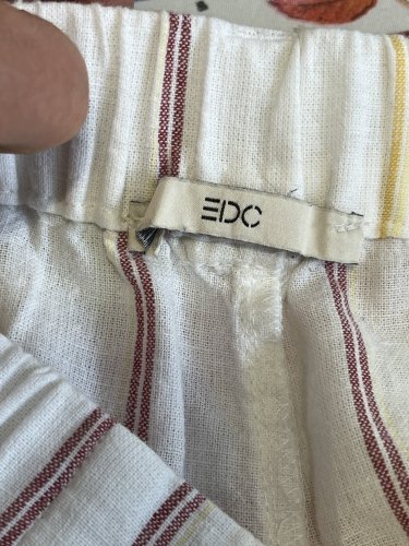 Široké kalhoty edc 52 % len 48 % bavlna