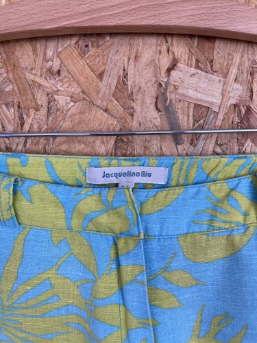 Lněné kalhoty Jacqueline Riu 100 % len