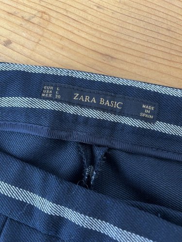 Námořní kalhoty ZARA s podílem bavlny a elastanu