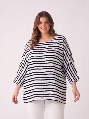 Oversize tunika Made in Italy 100 % len