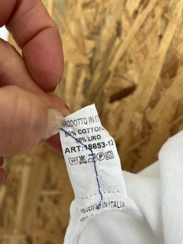 Lněný top Made in Italy 50 % bavlna 50 % len