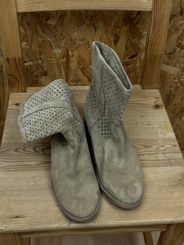 Velurové kozačky Made in Italy 100 % kůže