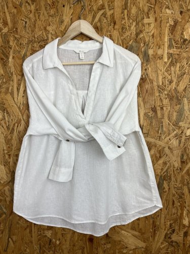 Přírodní tunika H&M s podílem lnu a bavlny