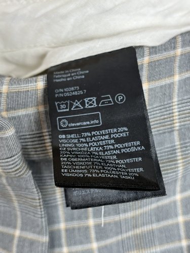 Kalhoty H&M 73 % polyester 20 % viskoza