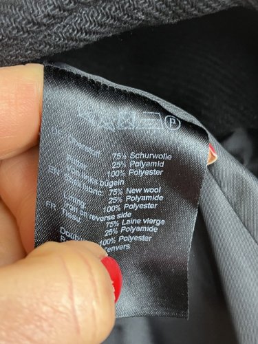 Vlněný kabát Hallhuber 75 % vlna