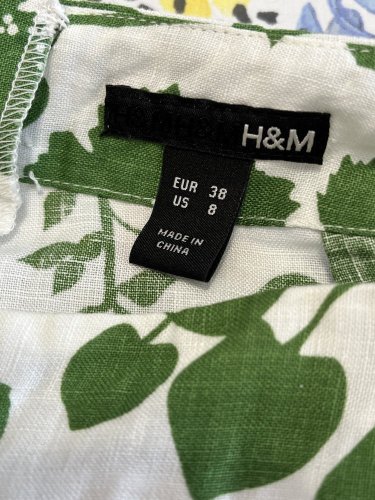 Lněné kalhoty H&M 100 % len