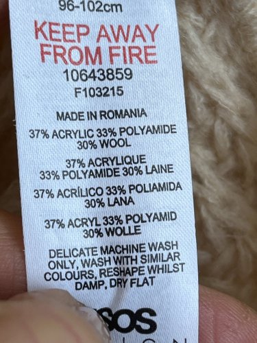 Oversize svetr ASOS 30 % vlna