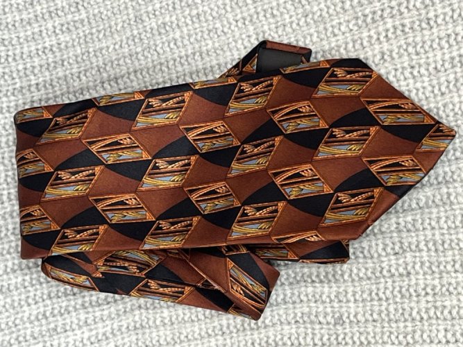 Vintage hedvábná kravata Lanvin Paris 100 % hedvábí